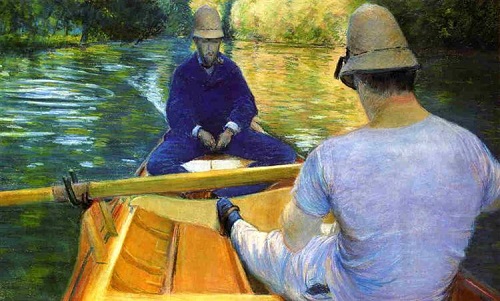 Gustave Caillebotte – Boaters on the Yerres, 1877 – crayon – 86 x 52 cm – coleção particular